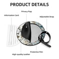 thumbnail image 4 of Tree 2pcs PU Leather Round Bag Tags with Privacy Cover and Name ID Tag - Suitcase Tags for Travel Luggage, Handbags, Backpacks, School Bags, 4 of 6