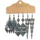 thumbnail image 5 of Conjunto de pendientes de bronce con forma de abanico grande y étnico vintage para mujer, 21199-1, 5 of 5
