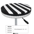 thumbnail image 4 of Bingfone14 Inch Padded Round Bar Stool Cover Cushion With Elastic Fabric Round Chair Seat - Black And White Stripes, 4 of 7