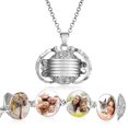 thumbnail image 5 of Expanding 4 Photo Lockets Necklace Gold Ball Angel Wing Pendant, 5 of 5