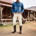 thumbnail image 7 of The Western Shops Men’s Leather Cowboy Boot Square Toe Embossed Python Print, 7 of 7