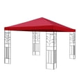 thumbnail image 1 of Remplacement de Toit de Gazebo pour Parasol de Patio Extérieur, Polyester Imperméable, Rouge Vin, 1 of 7