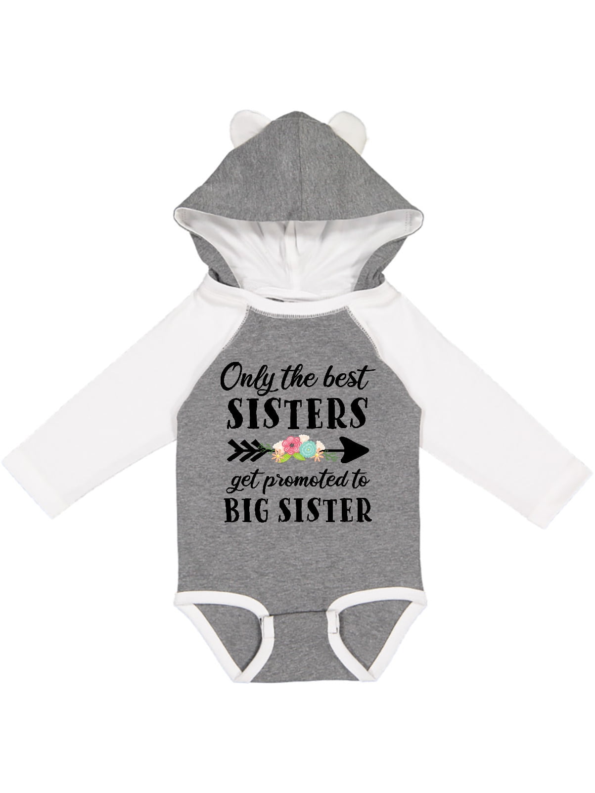inktastic Only The Best Sisters Get Promoted to Big Sister Long Sleeve Creeper