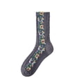 thumbnail image 2 of AXXD Long Socks For Women, Cute Coloer Lace Flowers Breathable Non-Slip Combed Cotton Middle Socks, 2 of 3
