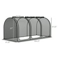 thumbnail image 5 of Outsunny 9 x 4ft Crop Cage with Zippered Doors and Storage Bag, Black, 5 of 10