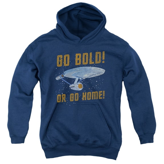 Star Trek - Go Bold - Youth Hooded Sweatshirt - X-Large