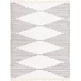 thumbnail image 3 of Unique Loom Chindi Cotton Collection Area Rug - Briah (8' x 10' Rectangle White/Black), 3 of 7