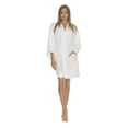 thumbnail image 1 of Boca Terry Womens Waffle Robe - Knee Length Robes - Lightweight Waffle Kimono Bathrobe, White (Medium/Large), 1 of 4