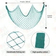 thumbnail image 2 of Decorative Fishing Net 80x40 Inch,ZUEXT 2 Pack Large Aqua Picture Fish Net, Wall Photo Hanging Fishnet for Nautical Mermaid Pirate Ocean Themed Hawaii Beach Under the Sea Party Decorations, 2 of 10