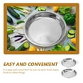 thumbnail image 4 of OULII 2Pcs Stainless Steel Food Tray with Handle for Serving and Steaming Food, 4 of 8