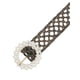 thumbnail image 2 of CINTURONES TRAMADOS DE MUJER REFINADOS, CINTURÓN ANCHO DE PERLA DE 1.6" DE ANCHO PARA VESTIDO 42.5x1.6" (LxA) COLOR CAFÉ, 2 of 6
