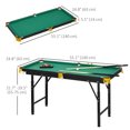 thumbnail image 3 of Soozier 55" Folding Pool Table Set with Adjustable Height, Green, 3 of 10