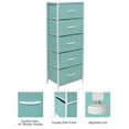thumbnail image 6 of Sorbus Wood Handle 5 Drawers Closet Drawer Organizers, Aqua, 6 of 7