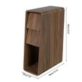 thumbnail image 2 of Narrow Nightstand Set of 2, Small Bedside End Table with 2 Drawers, Slim Modern Night Stand for Bedroom, Living Room, Walnut, 2 of 7