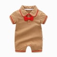 thumbnail image 2 of Baby Onesies Boy Baby Boys Gentleman Romper One-Piece Outfit Tuxedo Style with Snap Closure, 2 of 9