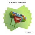 thumbnail image 3 of Placemats Set of 4 / 6, Flying Frog On Branch Placemats for Dining Table Indoor/Outdoors Heat Resistant Washable Placemats 18" x 12", 3 of 8