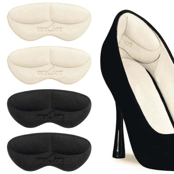 Skyfoot Heel Grips Liner Cushions Inserts, Full Cover Heel Filler Pads for Loose Shoes, Shoe Too Big, Improved Shoe Comfort and Fit, Heel Protector to Prevent Heel Blister