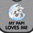 thumbnail image 4 of Inktastic Raccoon My Papi Loves Me Boys or Girls Baby Bib, 4 of 4
