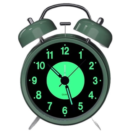 Alarm Clock | Modern take on Classic Bell Clock | Easy to Read Numbers | Ideal for Bedside, Desk or Shelf | Modern Retro Bedroom & Office Accessory
