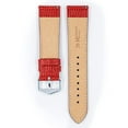 thumbnail image 3 of Hirsch Rainbow Leather Watch Strap - Red - M - 16mm - Shiny Gold Buckle - Bonded Leather Band, 3 of 9