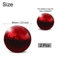 thumbnail image 2 of 2 Pcs Gazing Ball 3.5 Inch 90mm Reflective Sphere Polished Hollow Ball Deep Red, 2 of 7
