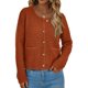 thumbnail image 3 of Suéter PRETTYGARDEN Cardigan de Punto con Botones Caramelo M, 3 of 8