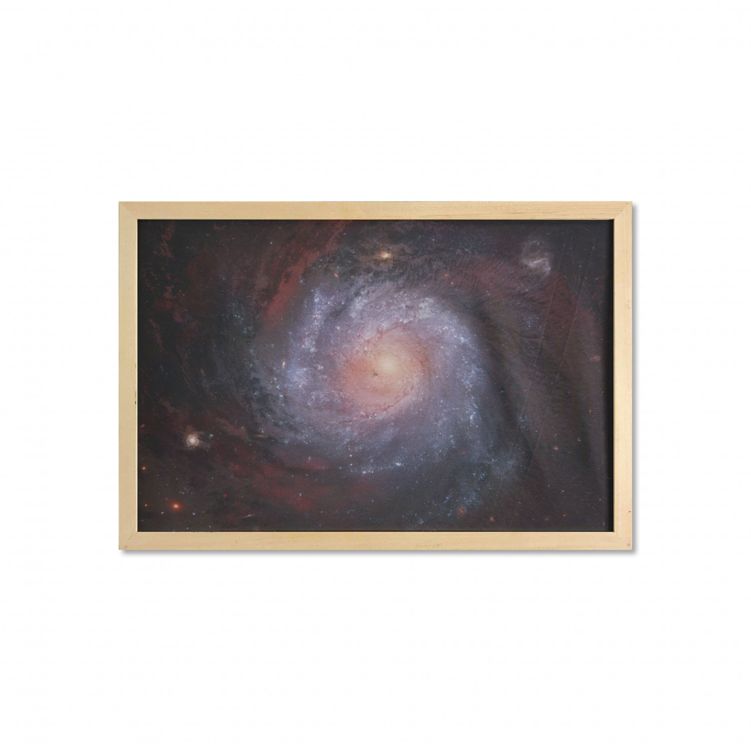 Galaxy Wall Art with Frame, Spiral Nebula Print Outer Space Theme Far ...