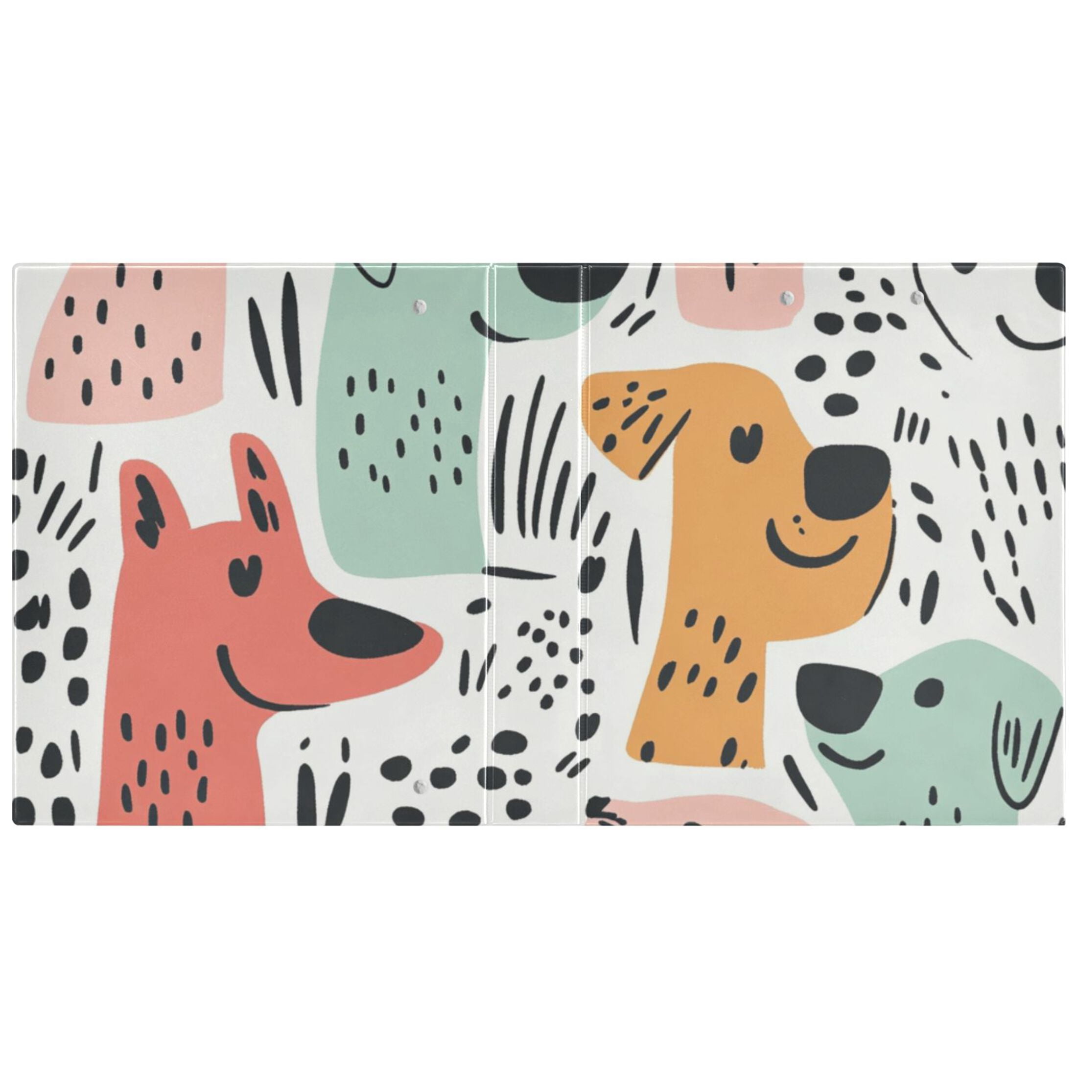 Line Dogs 3 Ring Binders 1.5 inch Hardcover File Folders with Interior Pockets A4 Size Organizer for School Office Hospital