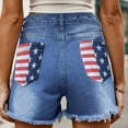 thumbnail image 2 of Leesechin Shorts for Women Clearance Summer Short Jeans Denim Female Pockets Wash Denim Shorts, 2 of 7