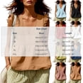 thumbnail image 4 of TGSLY Women's Linen Deep V-Neck Tank Tops Dressy Casual Ruffle Detail Solid Color Sleeveless Vest Lightweight Soft Elastic Waist Tshirts L, 4 of 7