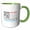 Green/White, variant on 3drose, International Airport Code Pgd, Punta Gorda, Florida, United States, 15oz Mug
