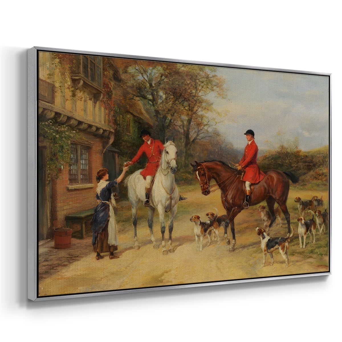 Vintage Animal Print-XIII By Wexford Home Framed in Silver Wood Gallery Wrapped Canvas 17 in. x 25 in.