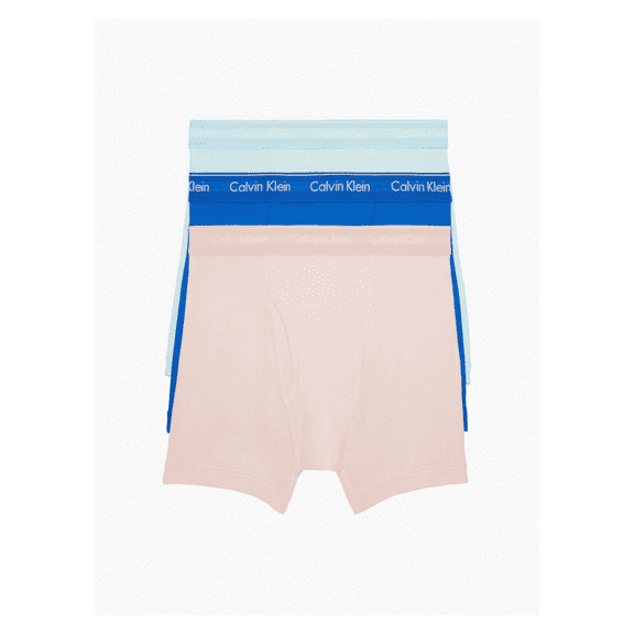 Calvin Klein 3 pack Men Underwear Classics Fit Cotton Boxer Brief Blue Pink