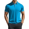 thumbnail image 1 of CAMISAS POLO FORMAL DE GOLF PARA HOMBRES DE MANGA CORTA CON COLOR DE CONTRASTE XL AZUL, 1 of 1