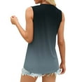 thumbnail image 3 of Jalioing Women's Tank Tops Fashion V Neck Button Sleeveless Tank Shirts Summer Trendy Casual Gradient Shirts, 3 of 7