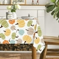 thumbnail image 4 of Fall Tablecloth 60x60 Inch Square, Thanksgiving Autumn Harvest Orange Yellow Blue Green Colorful Pumpkins Table Cover for Party Picnic Dinner Decor, 4 of 6