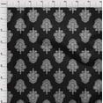 thumbnail image 3 of oneOone Organic Cotton Poplin Twill Fabric Leaves & Floral Block Printed Fabric 1 Yard 42 Inch Wide, 3 of 4