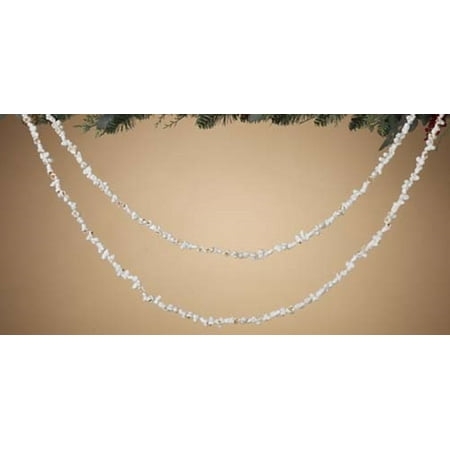 - White Popcorn Christmas Garland String 9 Feet Holiday Decoration 108 Inches New