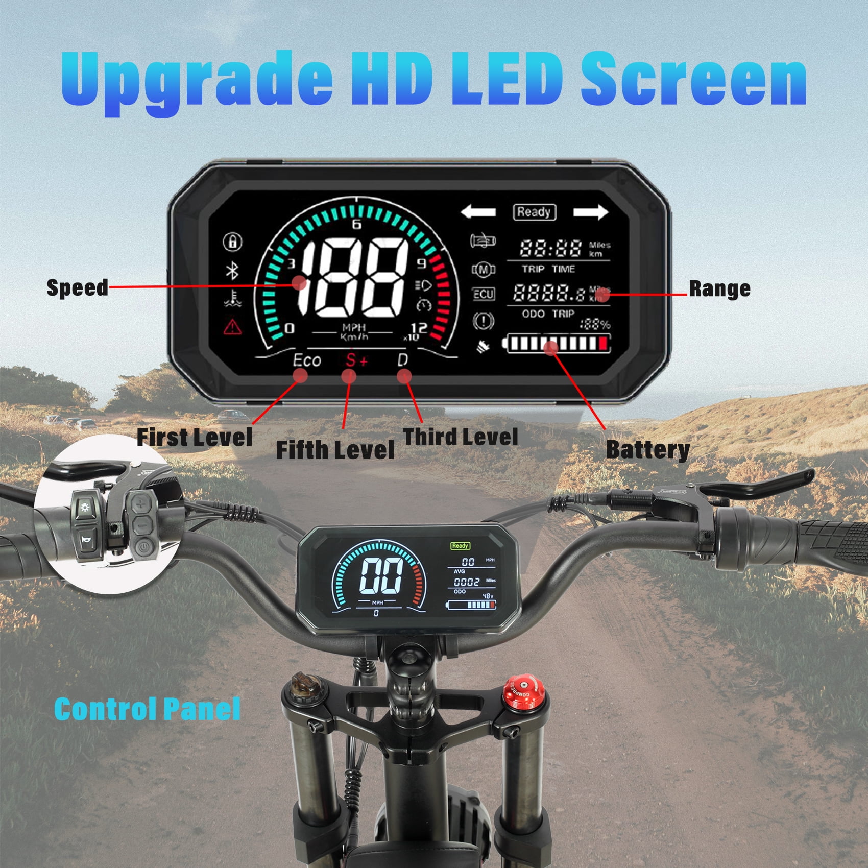Nexusrider 2000W Dual Motor Electric Bike,   35MPH 20inch Fat Tire Ebike, Long-Range All Terrain Moutain E-Bikes for Adults
