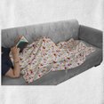 thumbnail image 5 of Cartoon Soft Flannel Fleece Throw Blanket, Doodle Colorful Pattern of Abstract Flowers and Birds, Cozy Plush for Indoor and Outdoor Use, 70" x 90", Multicolor, by Ambesonne, 5 of 5
