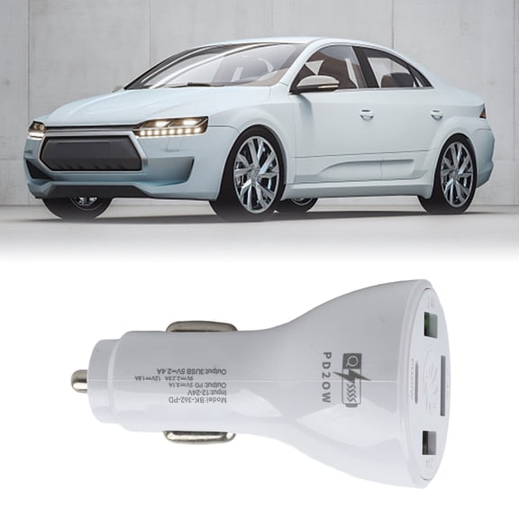 Baguer Car Charger for Fast Charging 4 Ports PD Car Phone Charger Adapter
