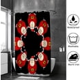 thumbnail image 4 of Coolnut Bath Shower Curtain Liners Christmas Santa Claus on Black 60x72in Polyester Waterproof with 12 Curtain Hooks Bathroom Accessories Decoration, 4 of 6