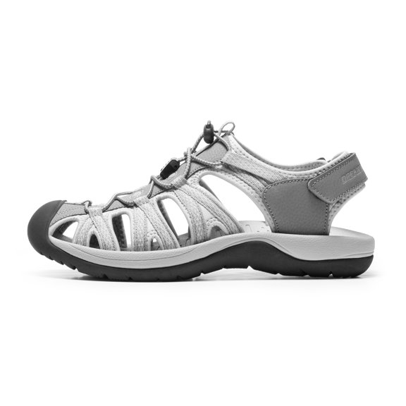 Dream Pairs Men's Casual Hiking Sandals Comfort Outdoor Sport Fisherman Sandals 160912-M-New Grey/Black Size 10.5