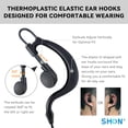thumbnail image 3 of Auricular Walkie Talkie SHON con micrófono para Kenwood Baofeng, color negro, 3 of 7