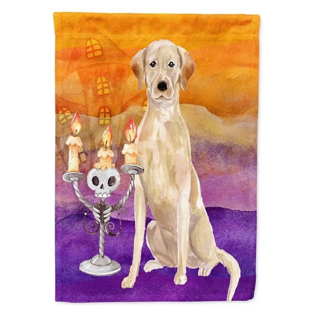 Carolines Treasures CK3200GF Hallween Yellow Labrador Retriever Garden Size Flag