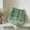 Green, variant on XUELC 17 Inch Bohemian Fringed Chair Cushion (1-Pack) - Thick Cotton Linen Square Seat Pad for Dining, Office, Kitchen Chairs