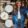 thumbnail image 6 of DISNIMO Sea Turtle Printed Sweatshirts for Women Floral Printed Jackets Zip Up Outwear Long Sleeve Sweatshirts for Fall Winter, S, 6 of 7