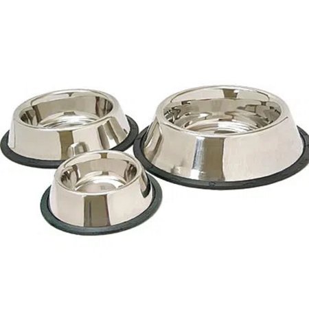 UPC: 0842982072350 | Jeffers No Skid/No Tip Stainless Steel Pet Bowl | 3 Quart | 77070