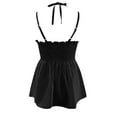 thumbnail image 4 of Aayomet Tank Tops for Women Summer Top For Women Lace Deep V Neck Chiffon Cami Tank Top Spaghetti Black Sleep, 4 of 4
