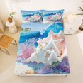 thumbnail image 5 of Manfei Pretty Sea Plant Bed Sheets,White Seashell Full Size Sheets,4 Pieces,1 Flat Sheet, 1 Fitted Sheet and 2 Pillowcases, 5 of 7